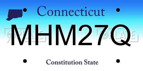 MHM27Q Connecticut License Plate