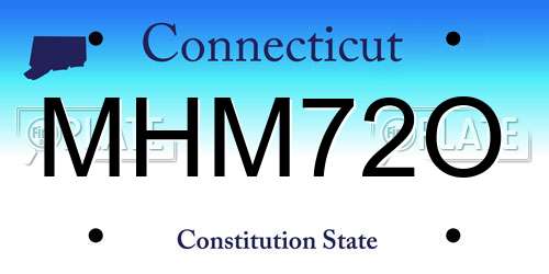 MHM72O Connecticut License Plate