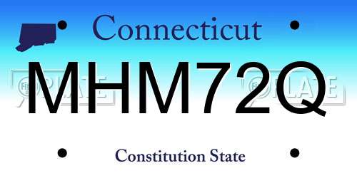 MHM72Q Connecticut License Plate