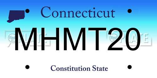 MHMT20 Connecticut License Plate