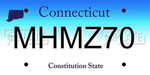 MHMZ70 Connecticut License Plate