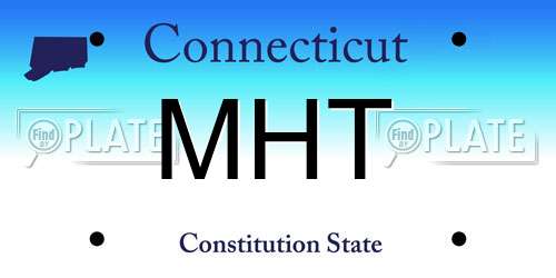 MHT Connecticut License Plate
