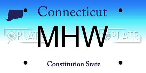 MHW Connecticut License Plate
