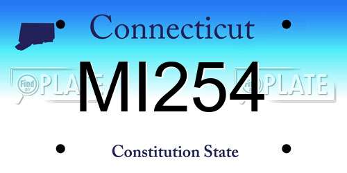 MI254 Connecticut License Plate