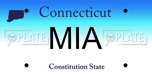 MIA Connecticut License Plate
