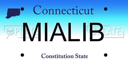 MIALIB Connecticut License Plate
