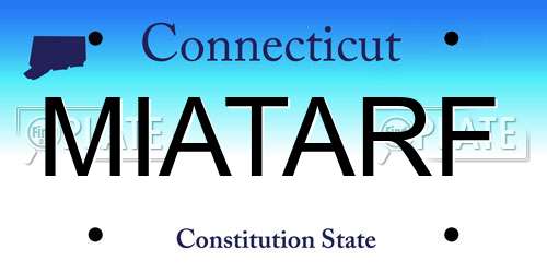 MIATARF Connecticut License Plate