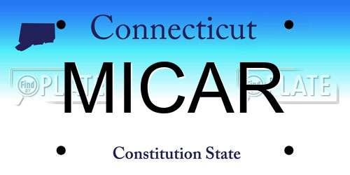 MICAR Connecticut License Plate