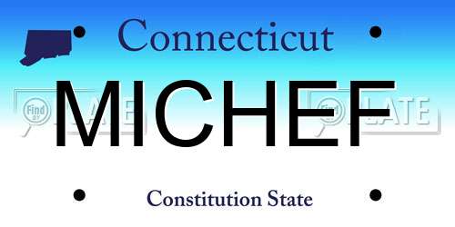 MICHEF Connecticut License Plate
