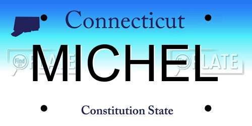 MICHEL Connecticut License Plate