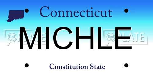 MICHLE Connecticut License Plate