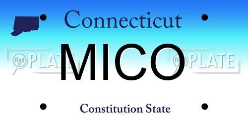 MICO Connecticut License Plate