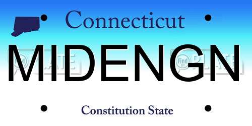MIDENGN Connecticut License Plate