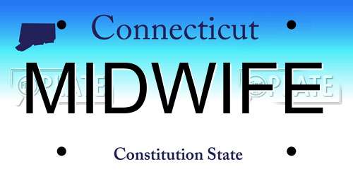 MIDWIFE Connecticut License Plate