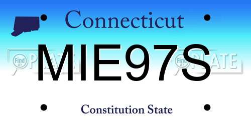 MIE97S Connecticut License Plate