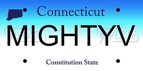MIGHTYV Connecticut License Plate