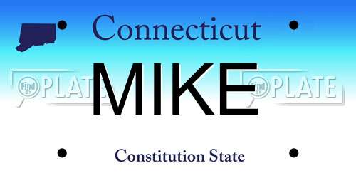 MIKE Connecticut License Plate