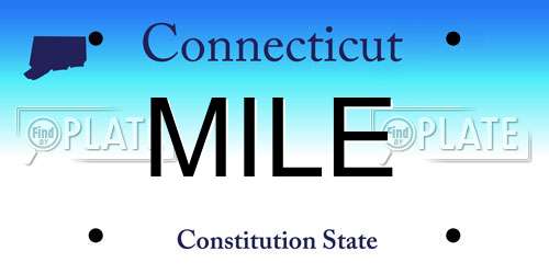 MILE Connecticut License Plate