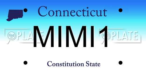 MIMI1 Connecticut License Plate