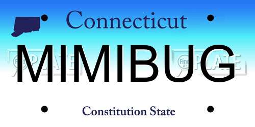 MIMIBUG Connecticut License Plate