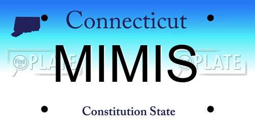 MIMIS Connecticut License Plate