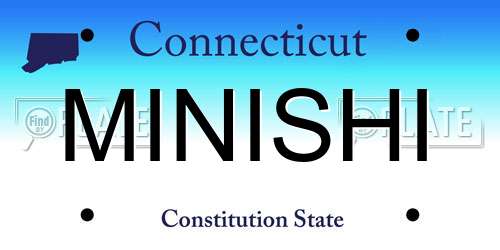 MINISHI Connecticut License Plate