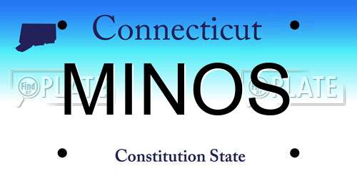 MINOS Connecticut License Plate