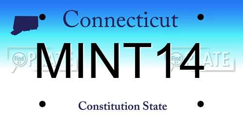 MINT14 Connecticut License Plate