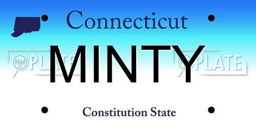 MINTY Connecticut License Plate