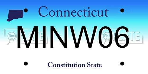 MINW06 Connecticut License Plate
