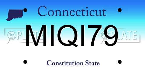 MIQI79 Connecticut License Plate