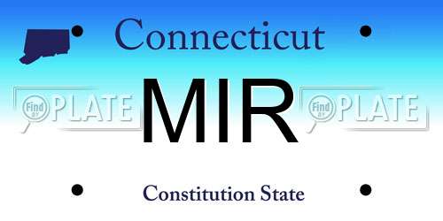 MIR Connecticut License Plate