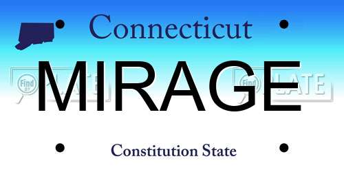 MIRAGE Connecticut License Plate