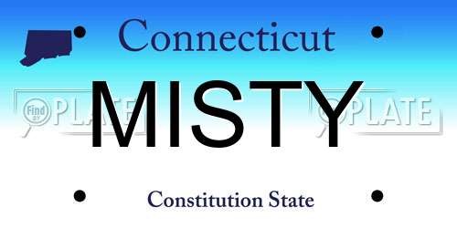 MISTY Connecticut License Plate