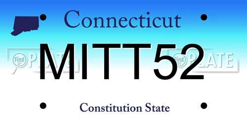 MITT52 Connecticut License Plate