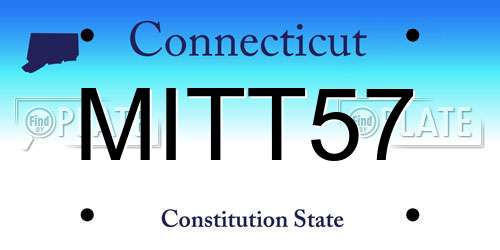 MITT57 Connecticut License Plate