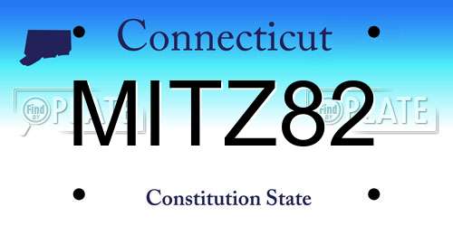 MITZ82 Connecticut License Plate