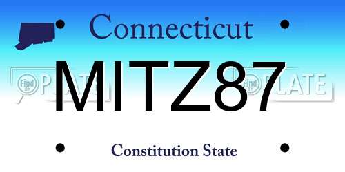 MITZ87 Connecticut License Plate