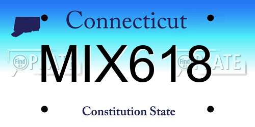 MIX618 Connecticut License Plate