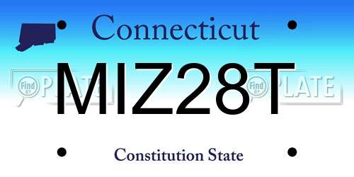 MIZ28T Connecticut License Plate