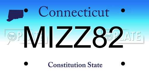 MIZZ82 Connecticut License Plate