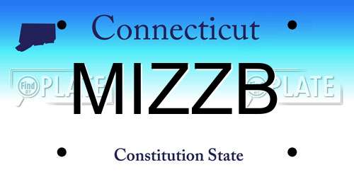 MIZZB Connecticut License Plate
