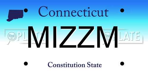 MIZZM Connecticut License Plate