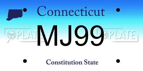 MJ99 Connecticut License Plate