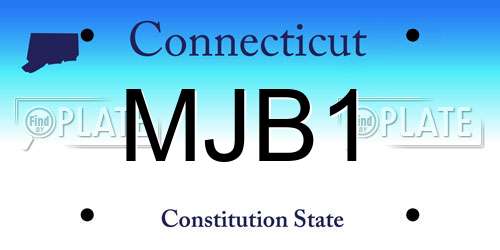MJB1 Connecticut License Plate