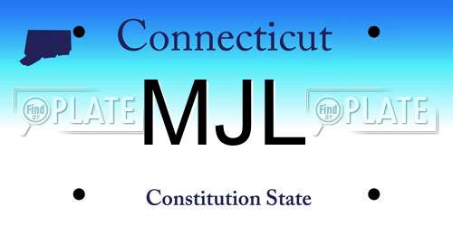 MJL Connecticut License Plate