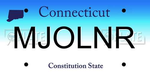 MJOLNR Connecticut License Plate