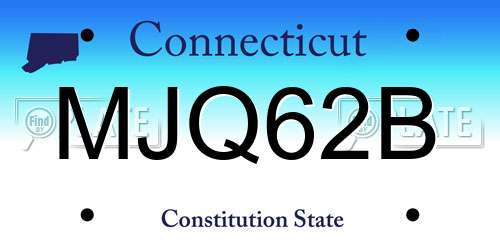 MJQ62B Connecticut License Plate