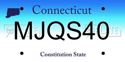 MJQS40 Connecticut License Plate