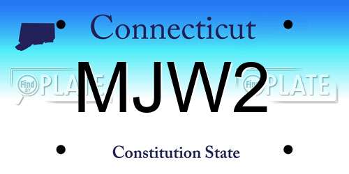 MJW2 Connecticut License Plate